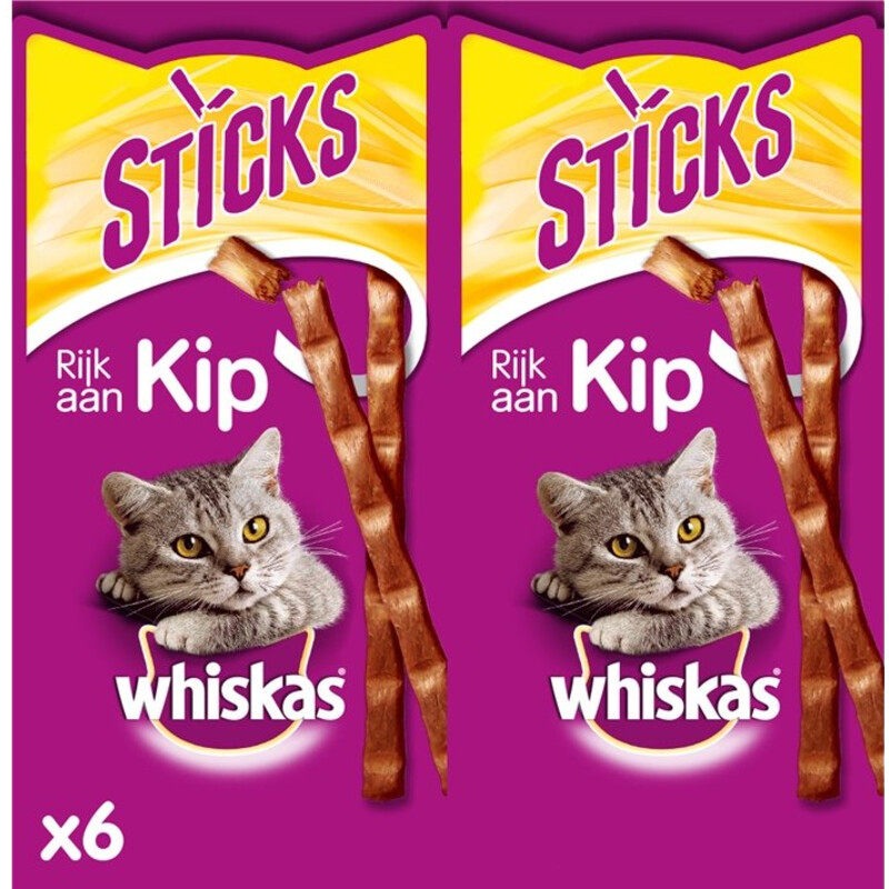 Whiskas Sticks rijk aan kip