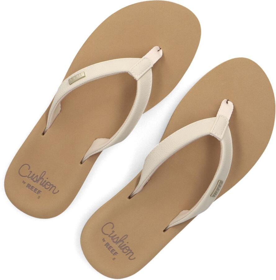 Reef Baja Sands leren teenslippers ecru