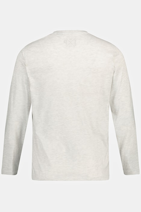 Schlafanzug-Oberteil, Homewear, OEKO-TEX, Henley, Print, Langarm
