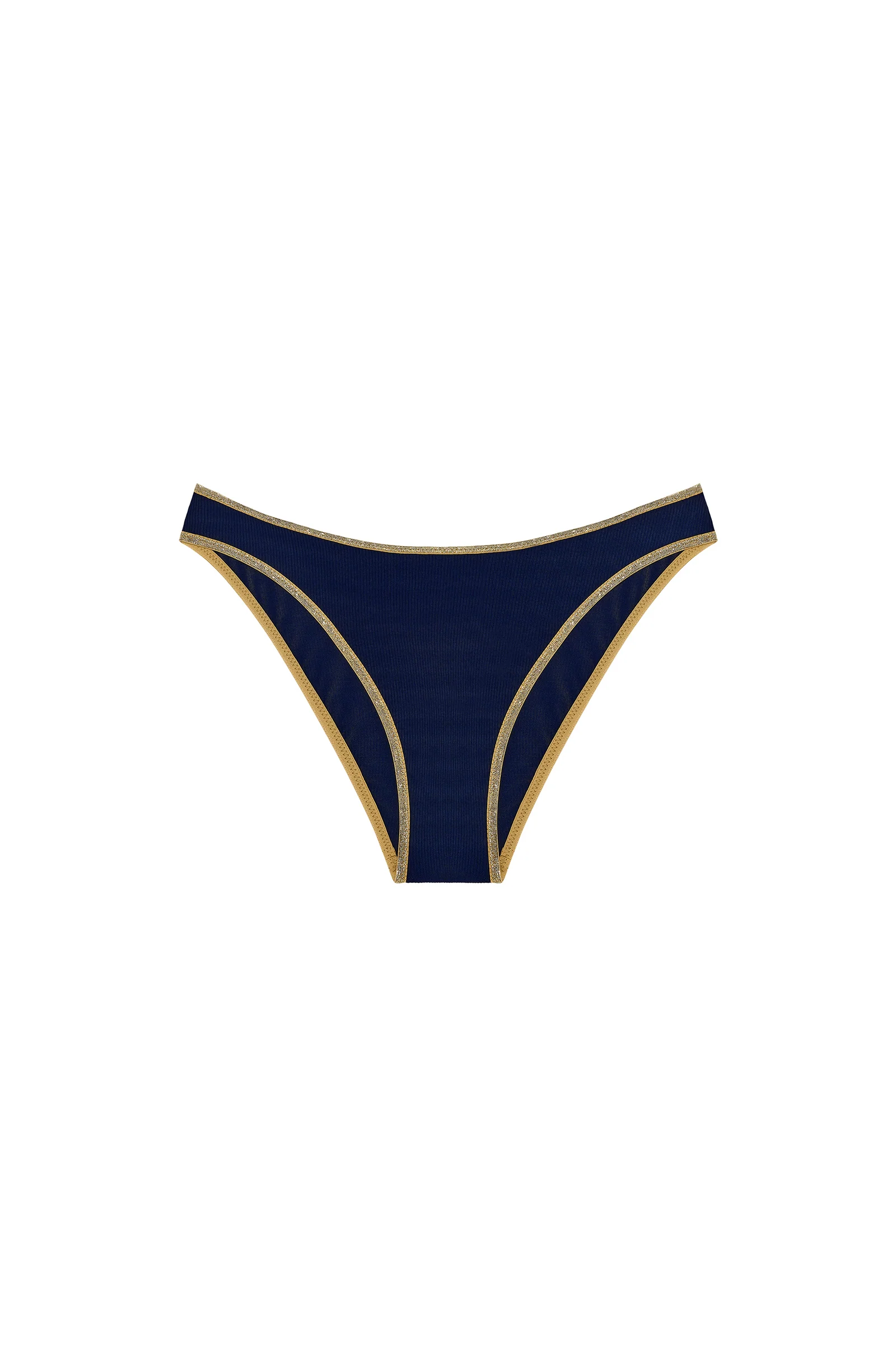 mathis Bas de maillot de bain échancré côtelé marine Marine