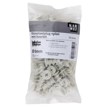 KARWEI Gips plug 6x22mm 50ST   bit