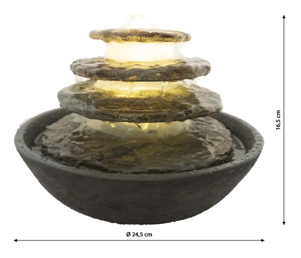 Dehner Polyresin-Zimmerbrunnen Hoku mit