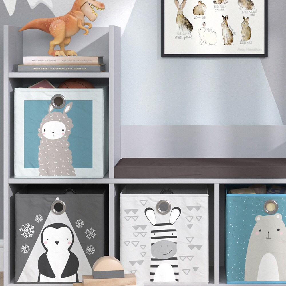 Vicco Bank-Regal Bücherregal Kinderregal Luigi Hellgrau 107x89 cm modern Sitzbank Kinderzimmer Regal Wandregal Spielzeugregal Dekoregal Standregal Aufbewahrung Würfelregal Regal-Bank-Kombi