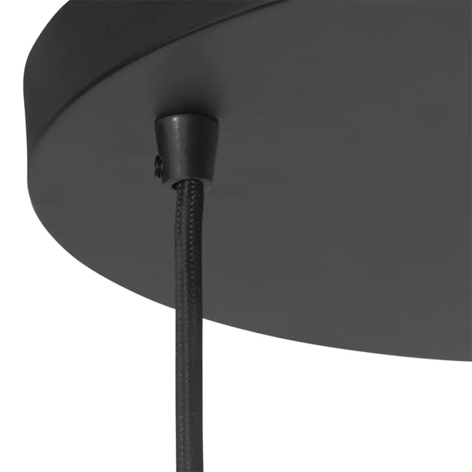 Qazqa hanglampen busa zwart e27