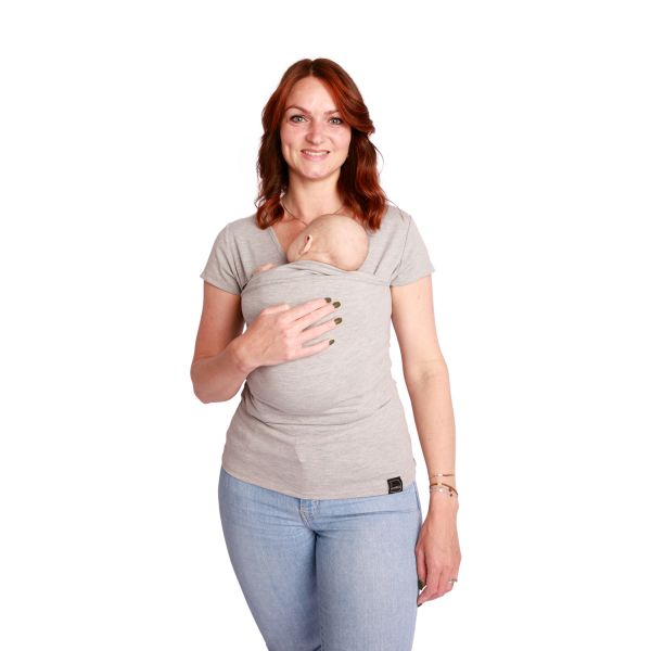Womboo Buidelshirt - Vrouw - Maat S - Lichtgrijs
