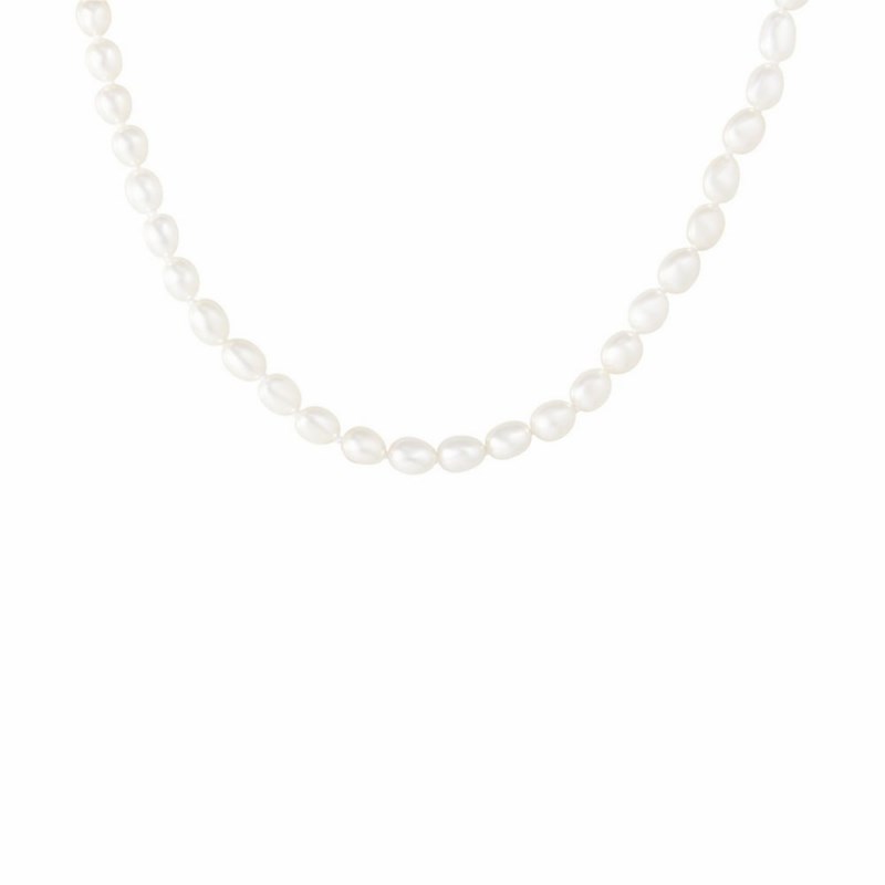 Collier Or Jaune et Perles