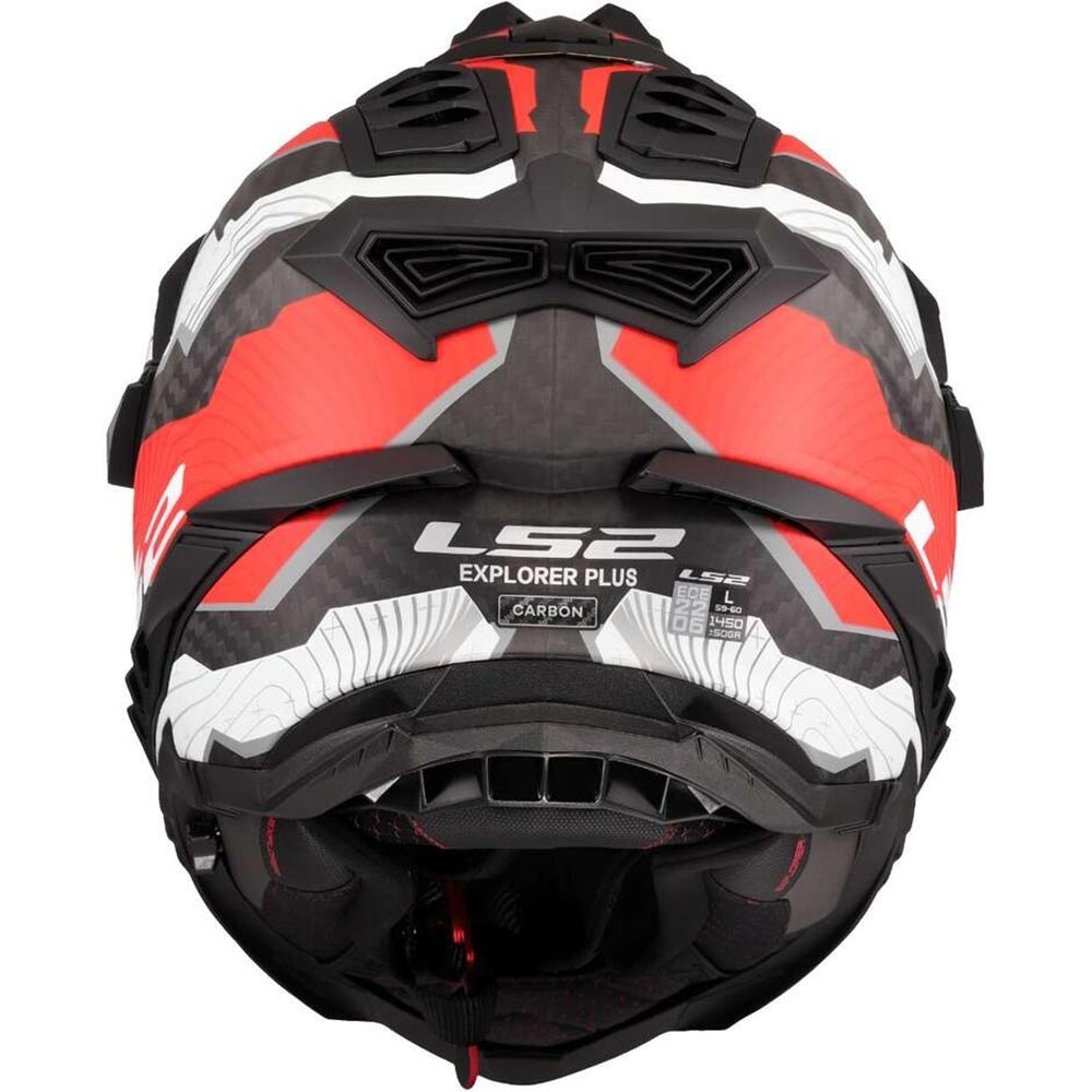 LS2 - Casque MX701 Explorer Carbon Trick Noir / Gris / Rouge