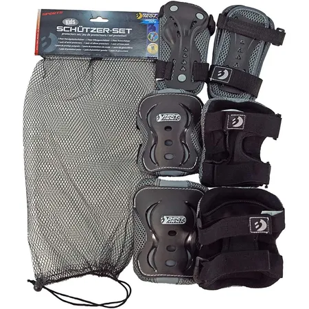 BEST Sporting Schützer Set HQ, Kinder Knie-, Ellenbogen- und Handrückenschützer, Größe XS/S