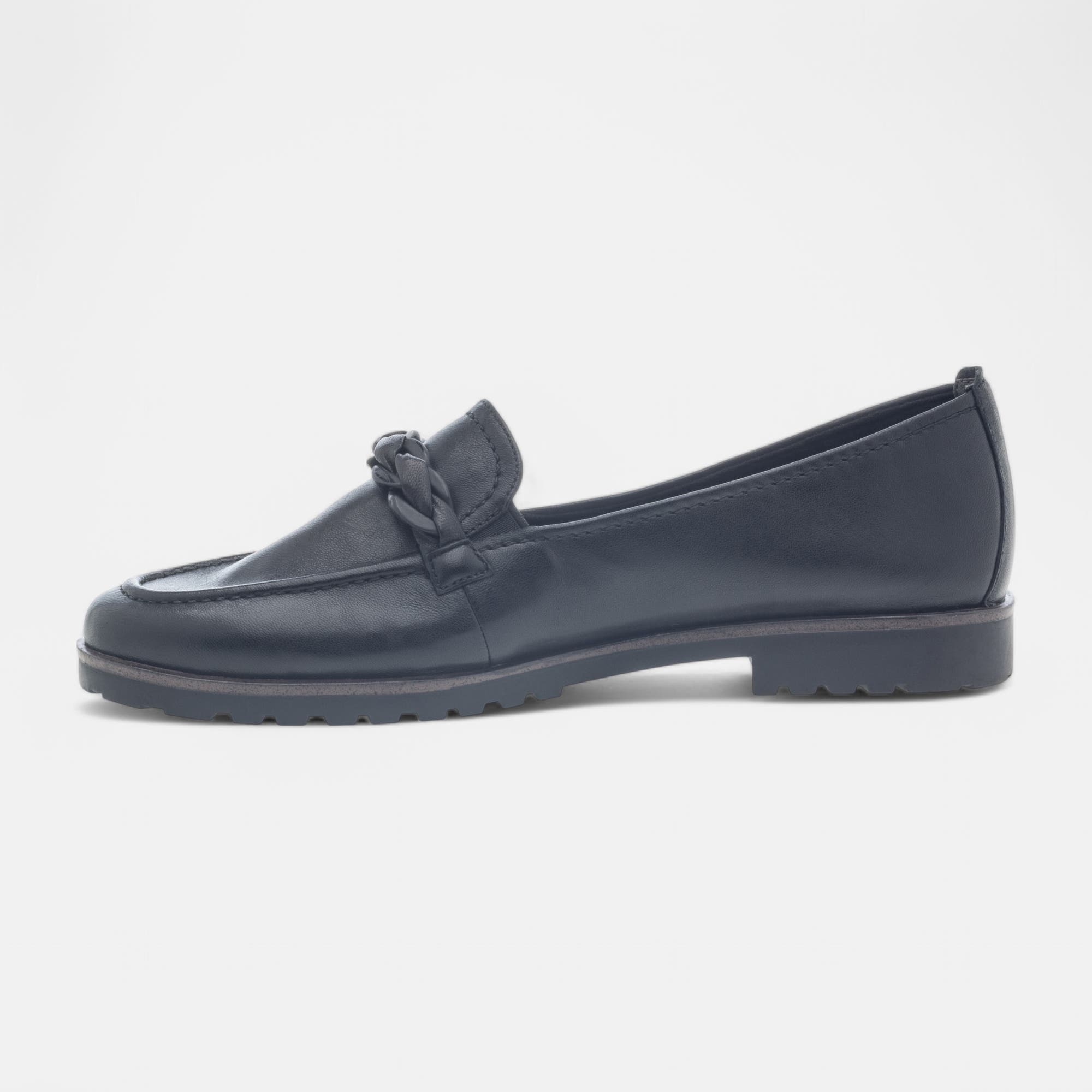 Mocassins Femme en cuir noir