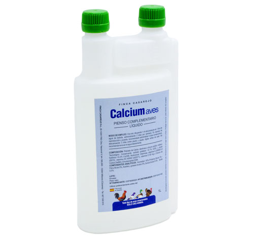 Cálcio para Galinhas | Suplemento Alimentar para Postura de Ovos, Prevenção de Bicadas e Fortalecimento Ósseo | Frasco de 1 L