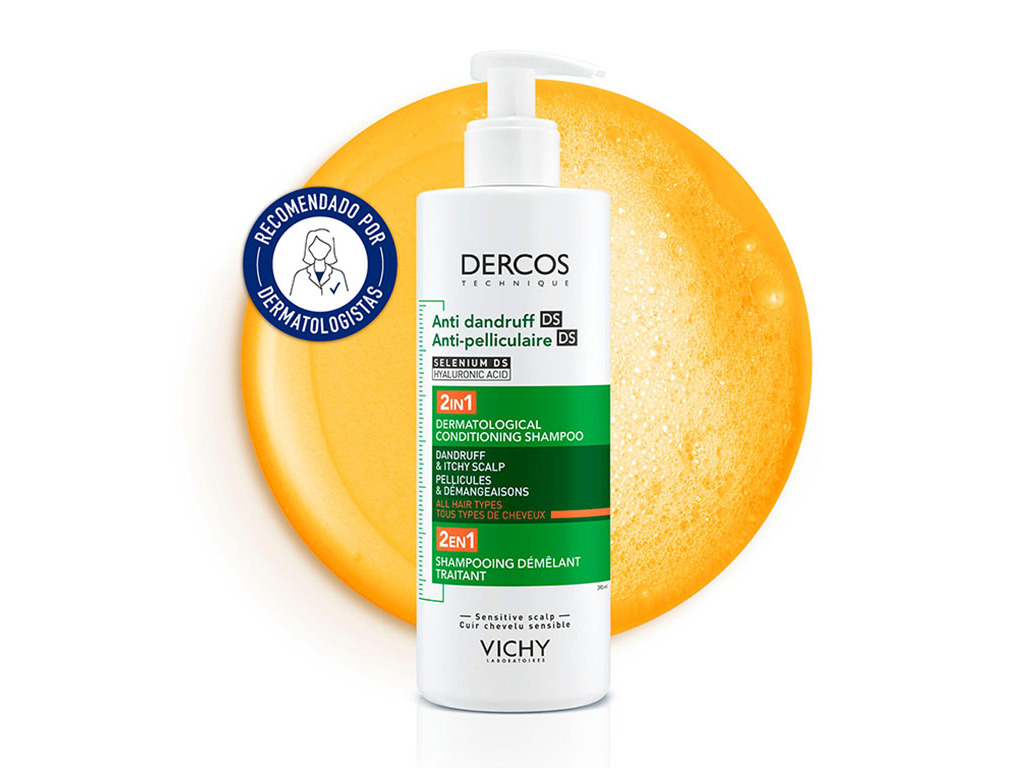 CHAMPO E CONDICIONADOR DERCOS ANTICASPA 2 EM 1 400ML