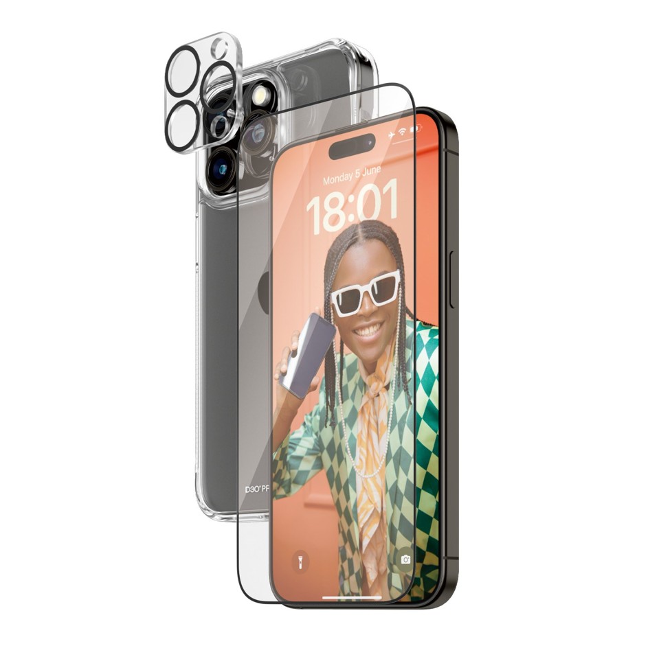 PanzerGlass - 3-i-1 Pakke iPhone 15 Pro Max