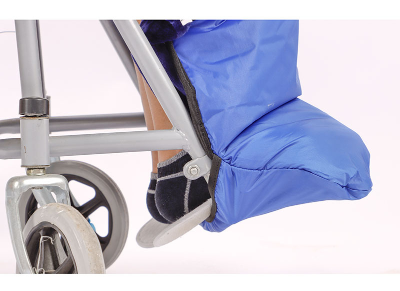 (108x72cm) Wasserfeste Rollstuhl Outdoor Winter Decke Fleece Wärmesack für Rollstuhlfahrer - Blau