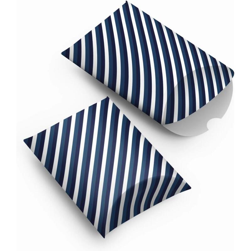 Pochette cadeau, 16x22cm, Blue Line - Bleu