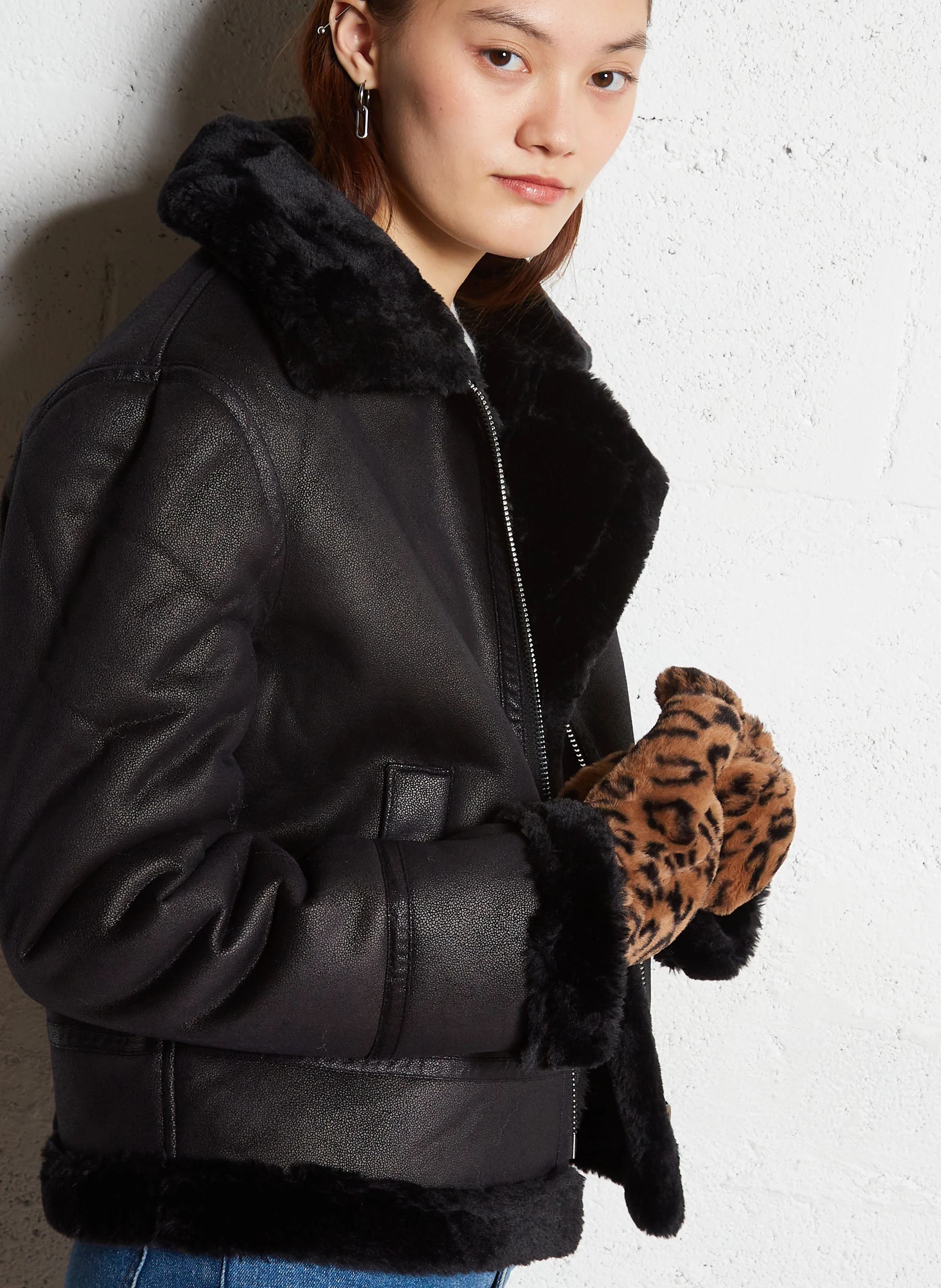 MALVINO - Manteau court col classique | Noir