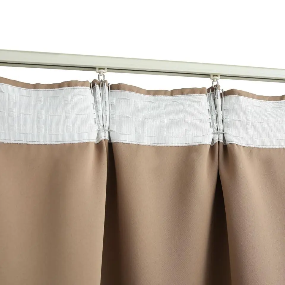 vidaXL - Gordijn - Taupe - Stof - 140 x 225 cm