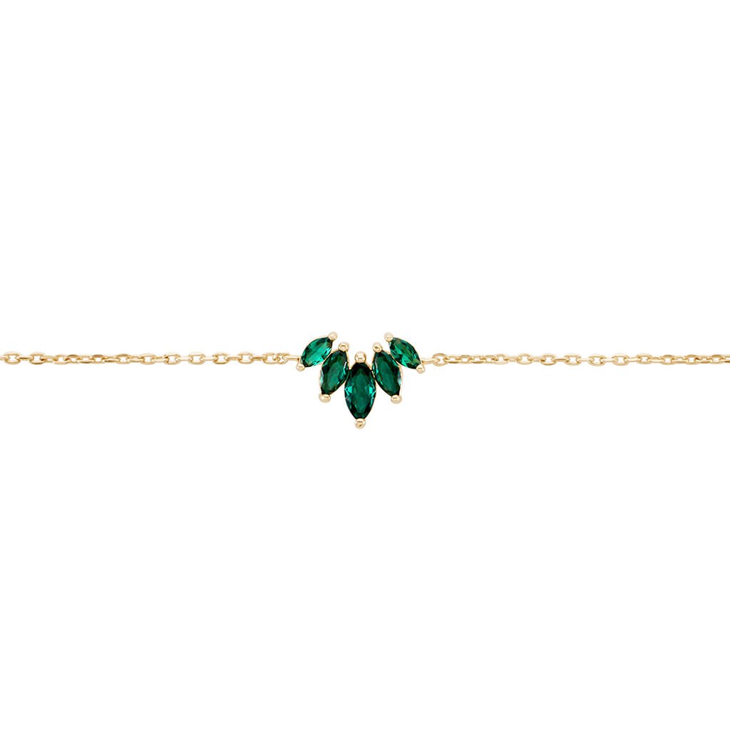 Bracelet Amazonia Plaqué Or Jaune Oxyde De Zirconium