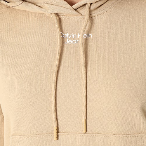 Sweat Capuche Femme Stacked Logo Crop 8048 Camel