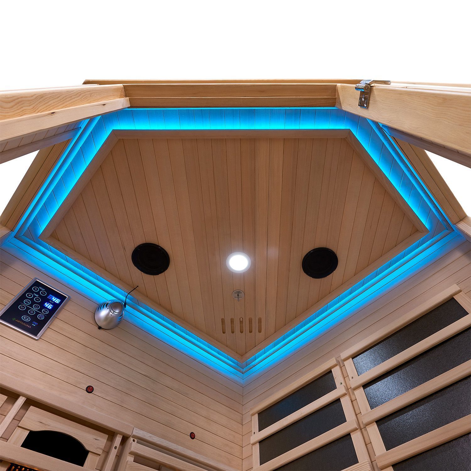 Artsauna Infrarotkabine Aalborg mit Dual-Technologie | 2 Personen Wärmekabine aus Hemlock Holz