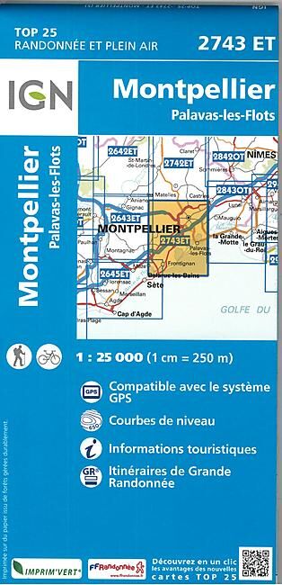 IGN - TOP25 2743ET MONTPELLIER 1 25 000