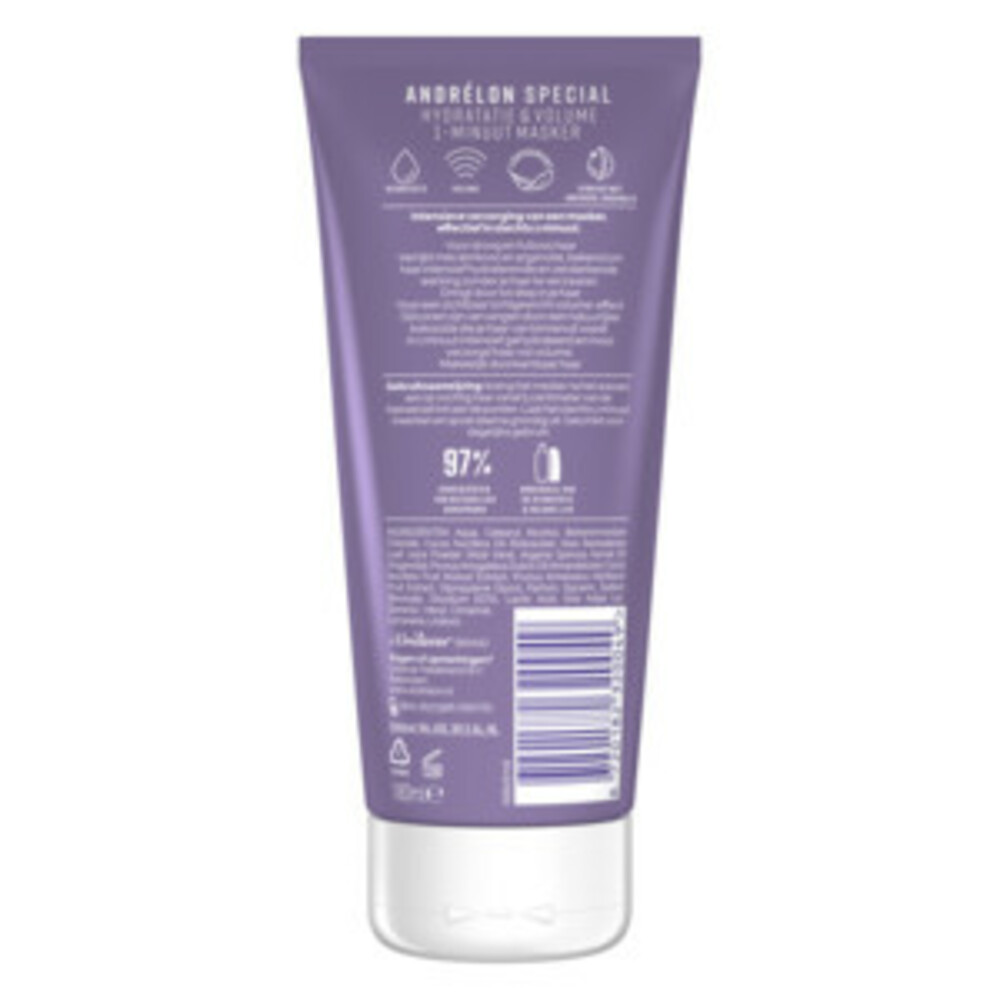 6x Andrelon 1 Minuut Wow Masker Hydratatie & Volume180 ml