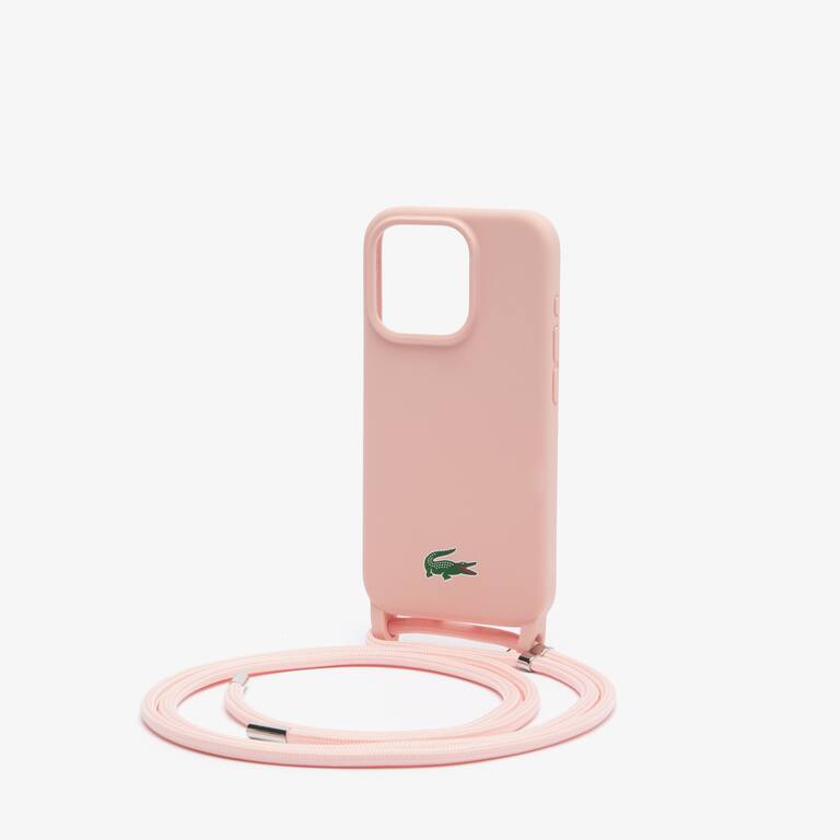Coque iPhone 15 Pro avec imprimé crocodile Coques iPhone - Rose - Lacoste - Unisex