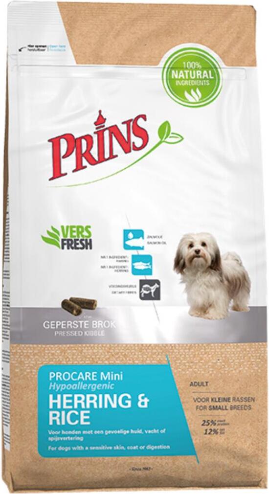 Prins hondenvoer ProCare Mini haring en rijst 3 kg