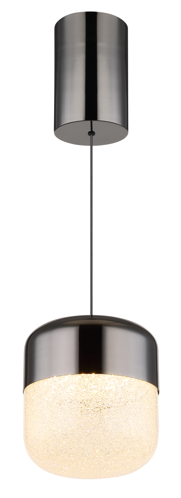 LED-Hängeleuchte - graphit matt - K9 Kristalle - höhenverstellbar