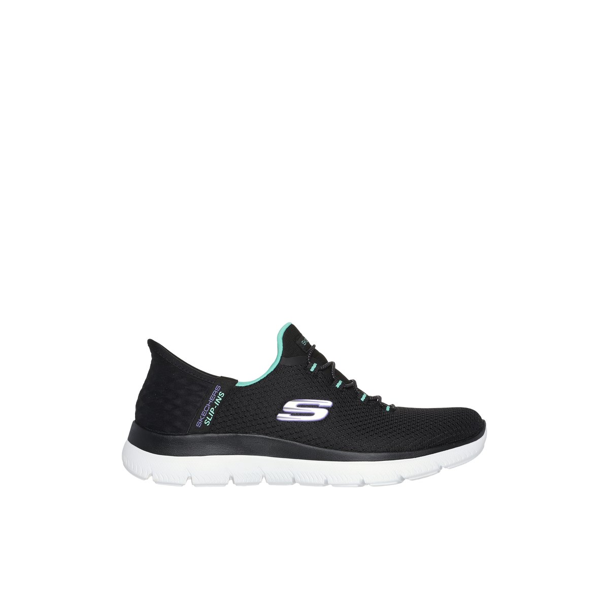 2X les points-Summits2-l-Baskets - Talon plat - Noir/Blanc