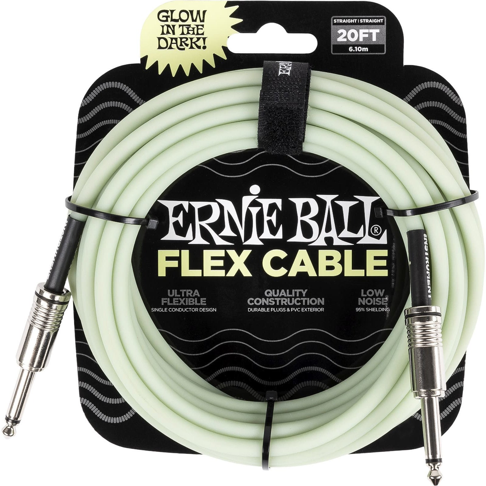 Ernie Ball 6437 Flex Glow in the dark instrumentkabel 6 meter