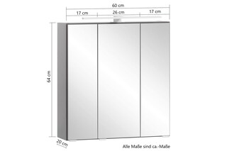 Waschtischkombination BRÜGGE grau 60cm