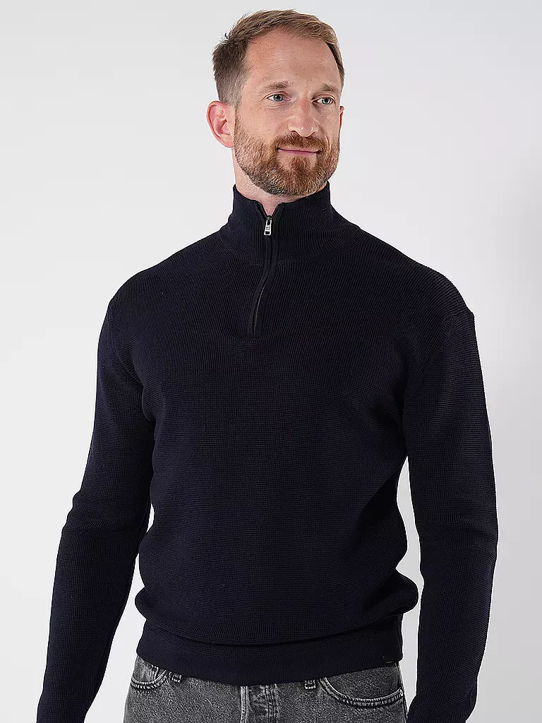 WOOLRICH Troyer Pullover blau