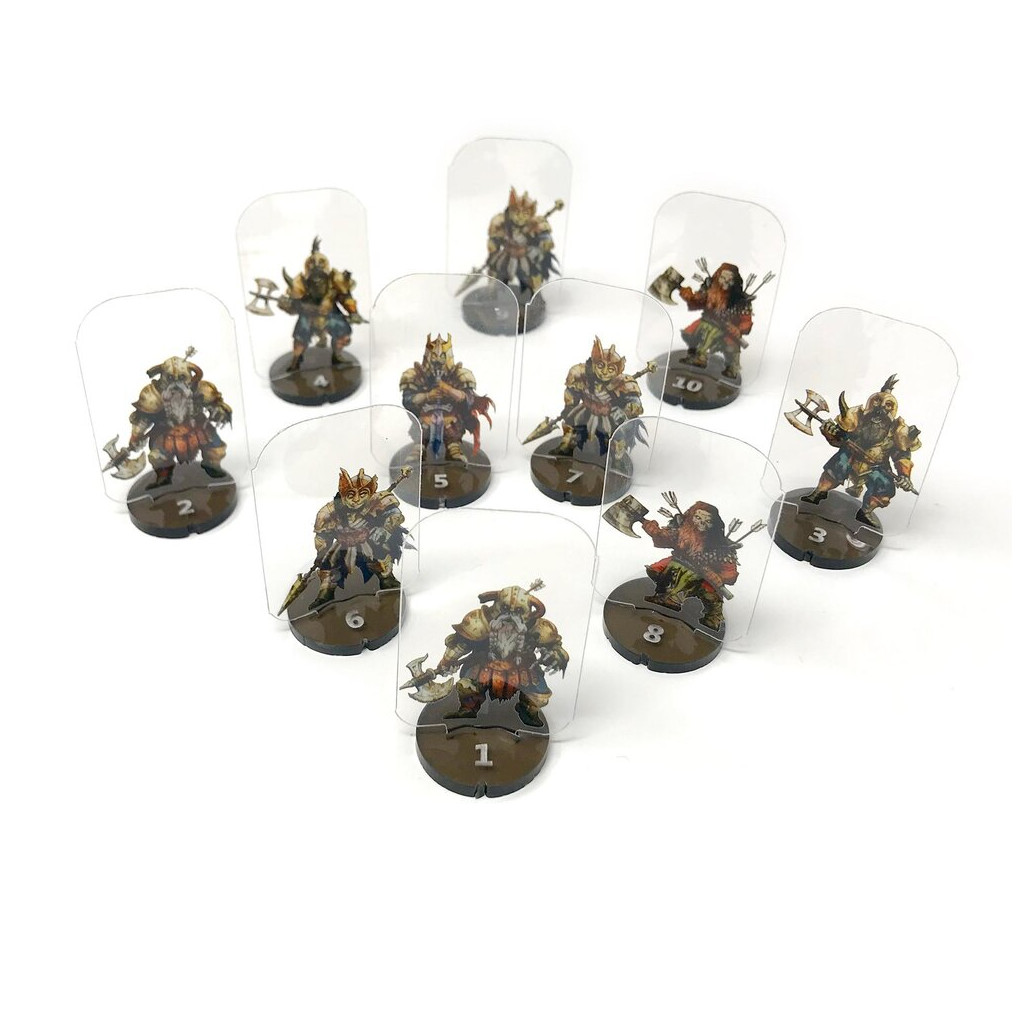 Flat Plastic Miniatures - Dwarven Draugr - 10pc