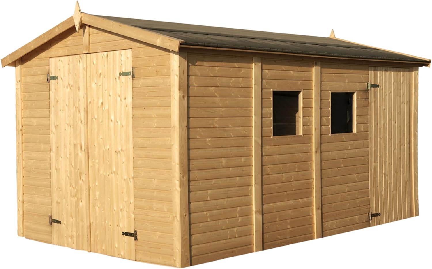 Palmako Gartenhaus / 2-Raum-Gerätehaus Dan 10,0 16 mm natur