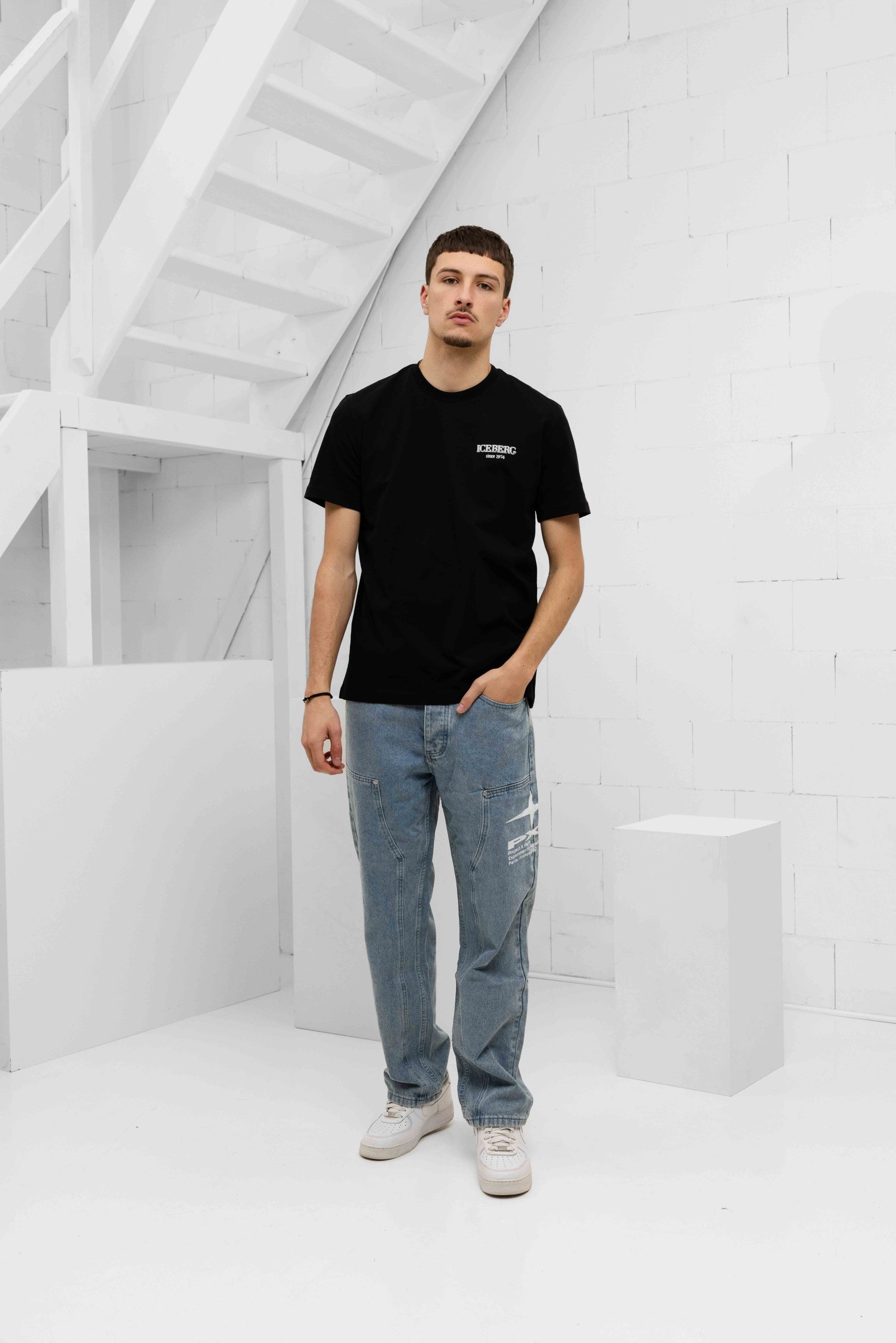 Iceberg 5D F046 Jersey T-Shirt Heren Zwart