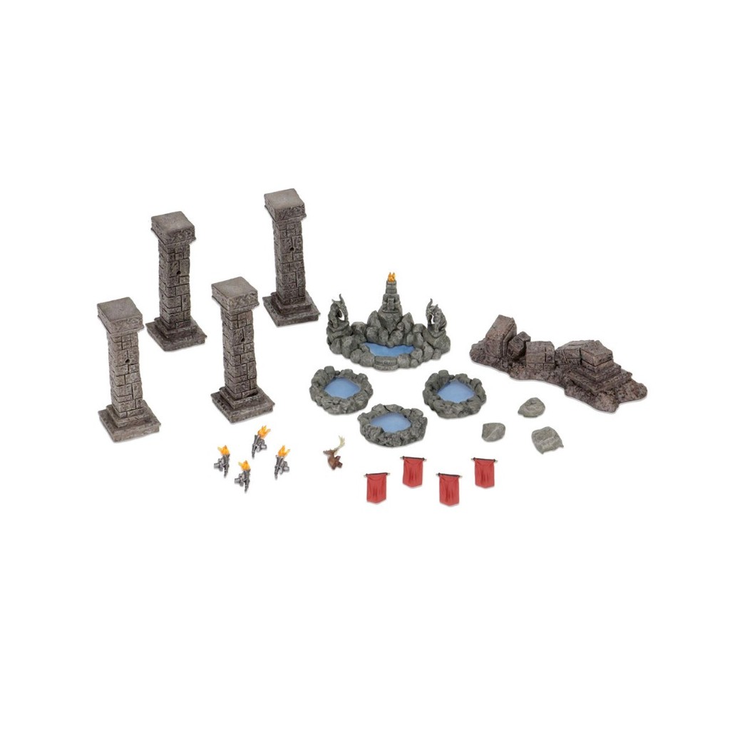 Wizkids Deep Cuts Unpainted Miniatures: Pools and Pillars