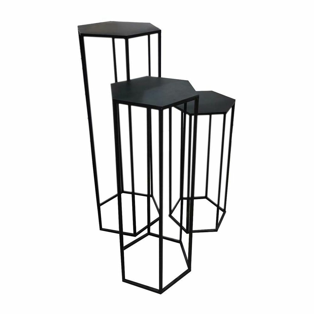 Sellettes assorties en métal (lot de 3)