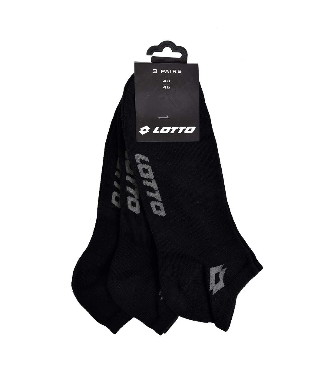 Chaussettes homme LOTTO Socquettes Tiges courtes Pack de 6 Paires Sneaker LOTTO Noires