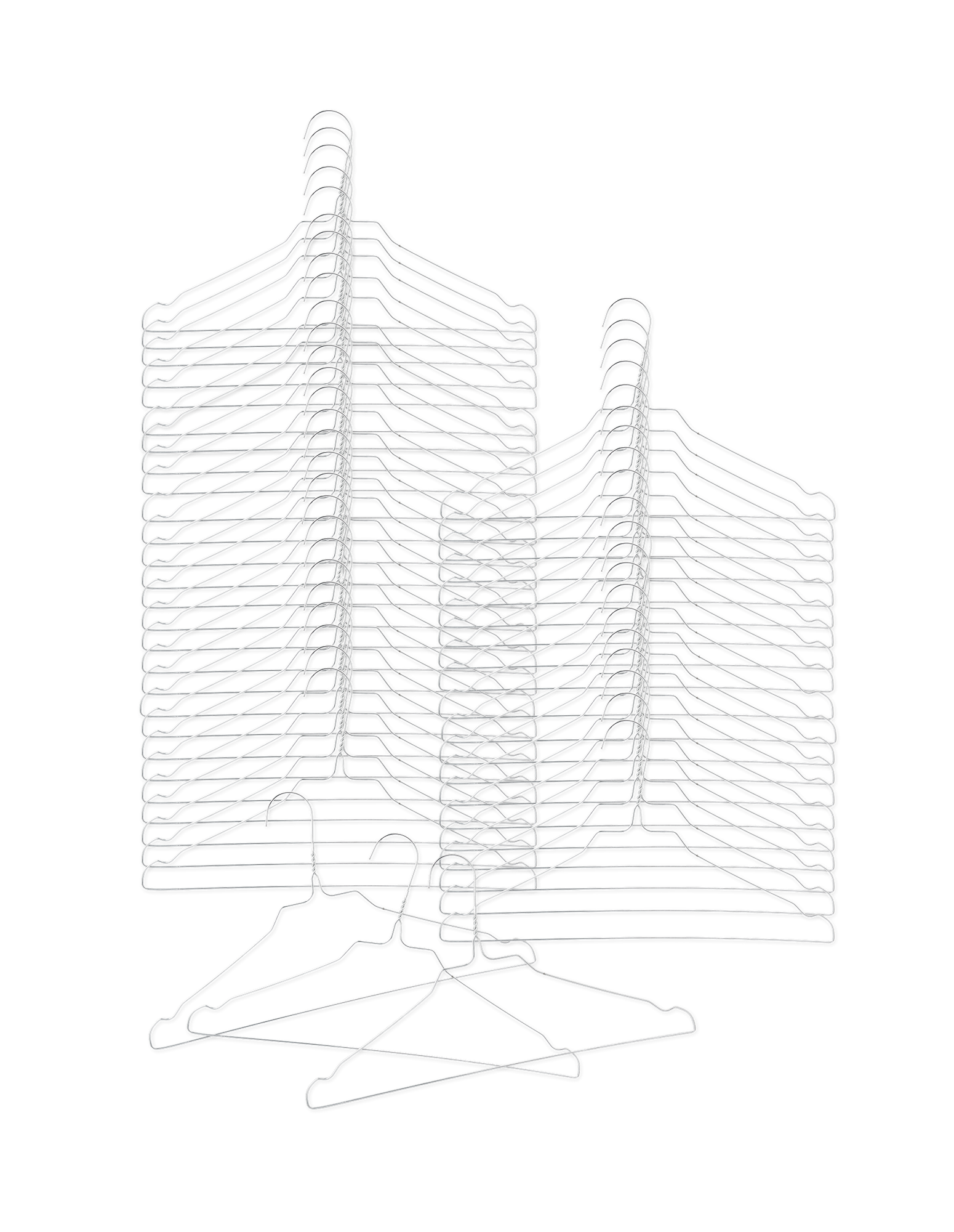 Bøjler 50 stk | Jern. 40,5 cm. | Silver