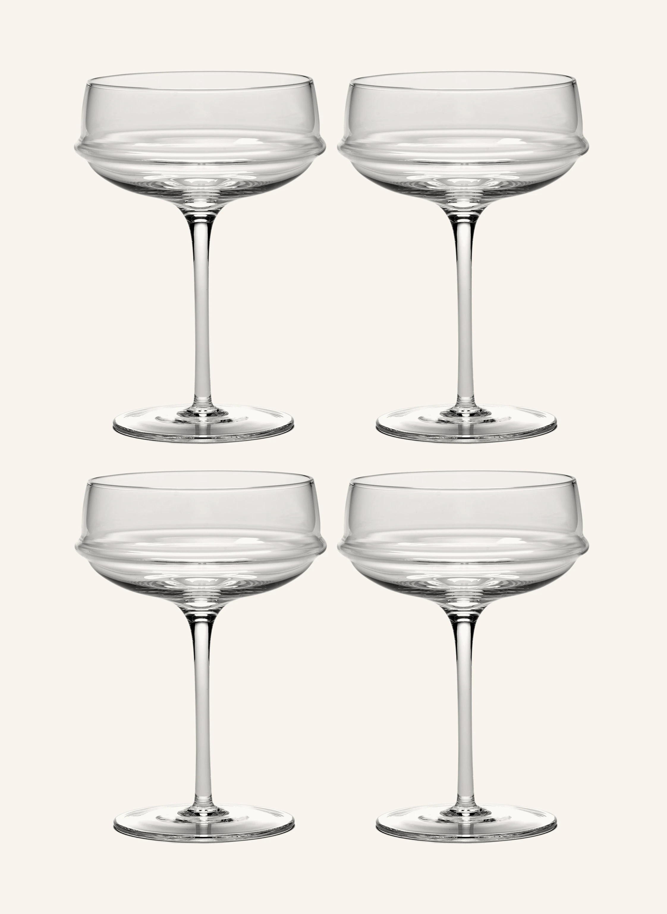 SERAX 4er-Set Champagnergläser DUNE