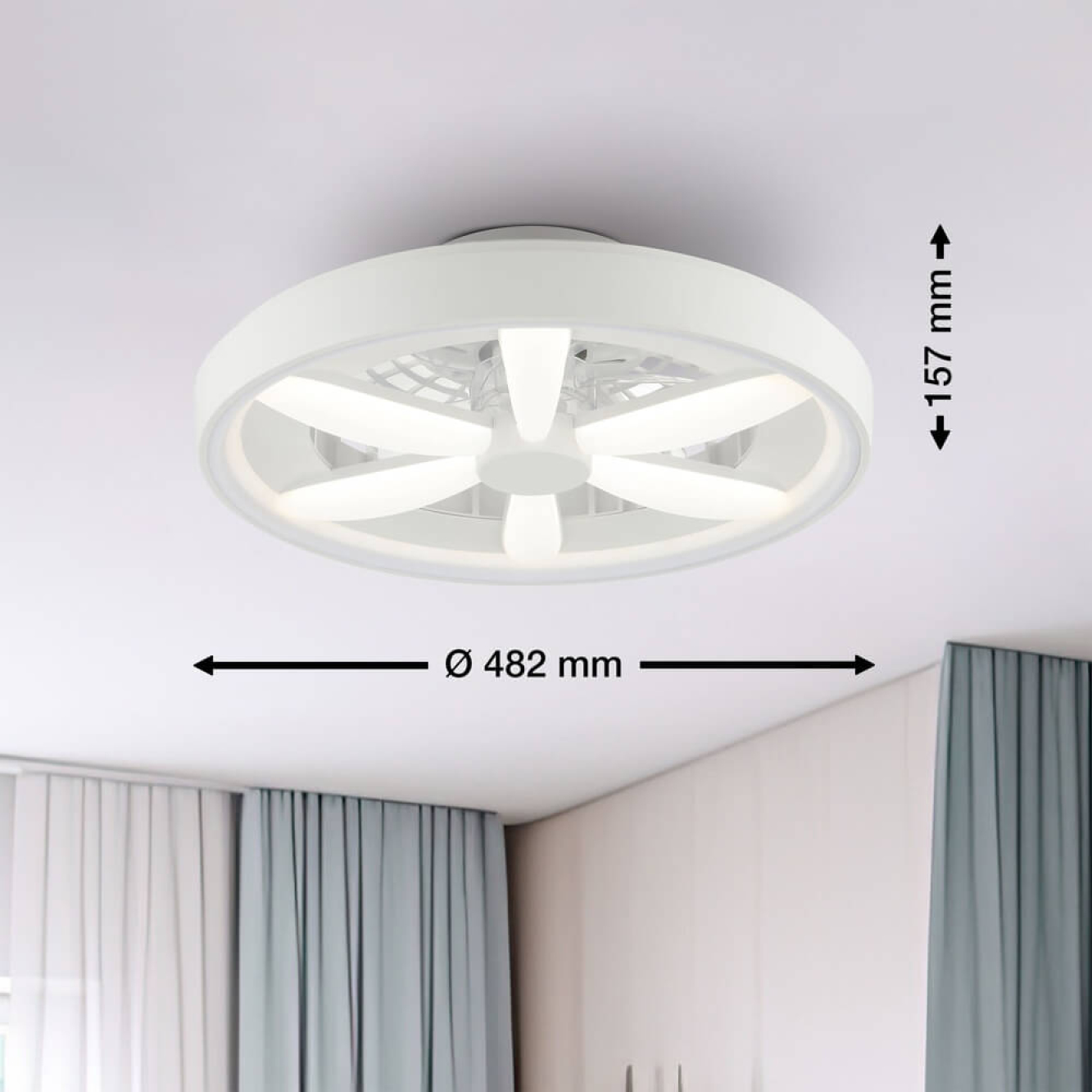 Plafondventilator Gaiano – RGB Licht - Wit