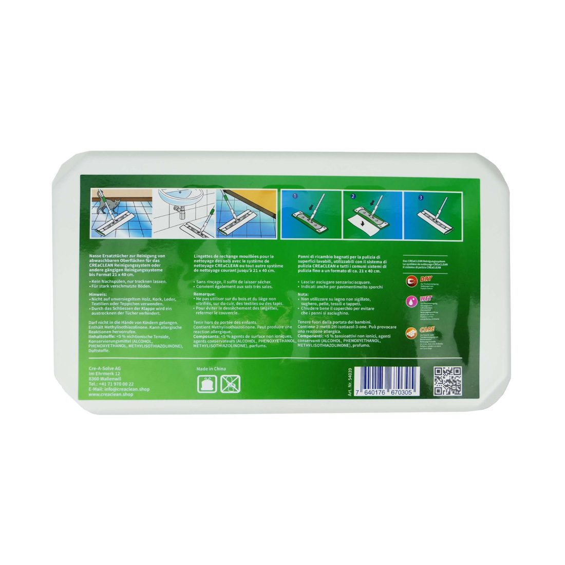 CREaCLEAN ULTRA WET XL Ersatztücher 20 Stk.