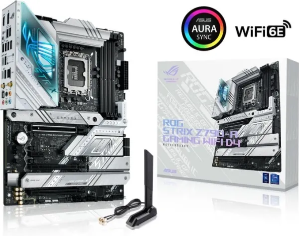 ASUS ROG Strix Z790-A Gaming WiFi D4 - Bundkort - ATX - LGA1700 sokkel - Z790 Chipset - USB 3.2 Gen 2x2, USB 3.2 Gen 2, USB-C 3.2 Gen2, USB 3.2 Gen 1 - 2.5 Gigabit LAN, Wi-Fi 6, Bluetooth - onboard grafik (CPU påkrævet) - HD Audio (8-kanaler)