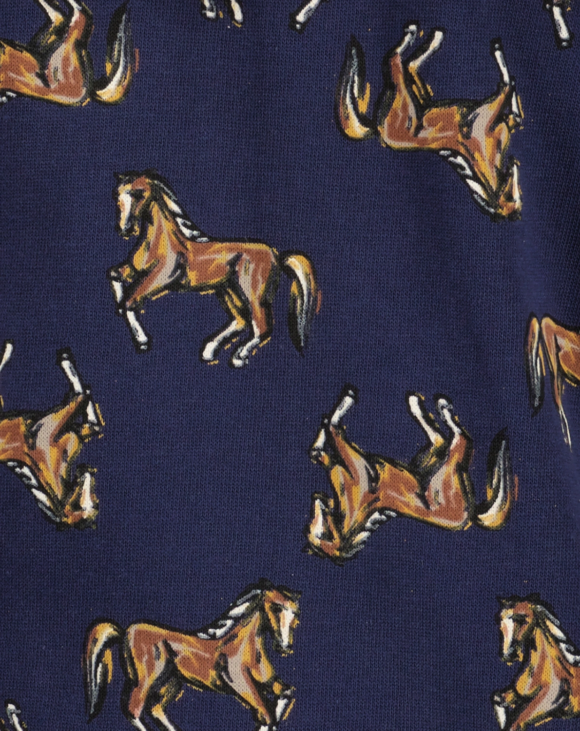 Kapuzen-Sweatjacke HORSES AOP in blau