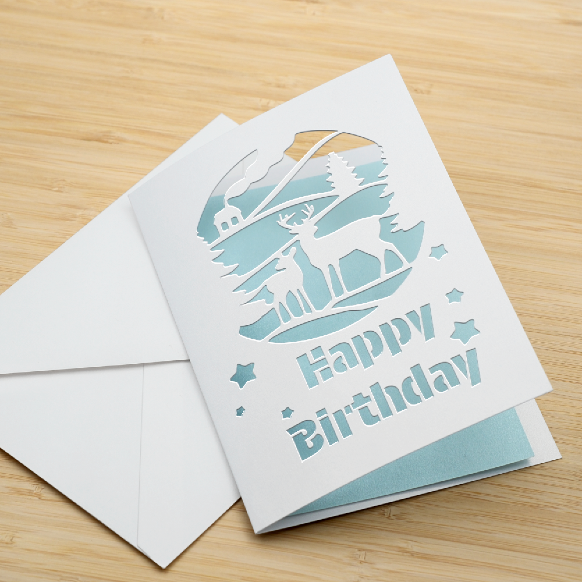 Bambu Lab  Pearlescent White Greeting Card Set    Perlweiße Grußkarten zum Selbergestalten