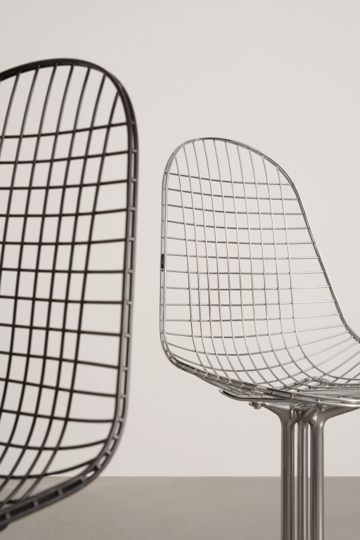 Vitra Eames Wire Chair DKL stoel Aluminium