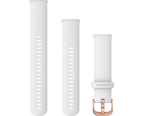 Garmin Quickrelease 20mm, Silicone, Rose Gold, White