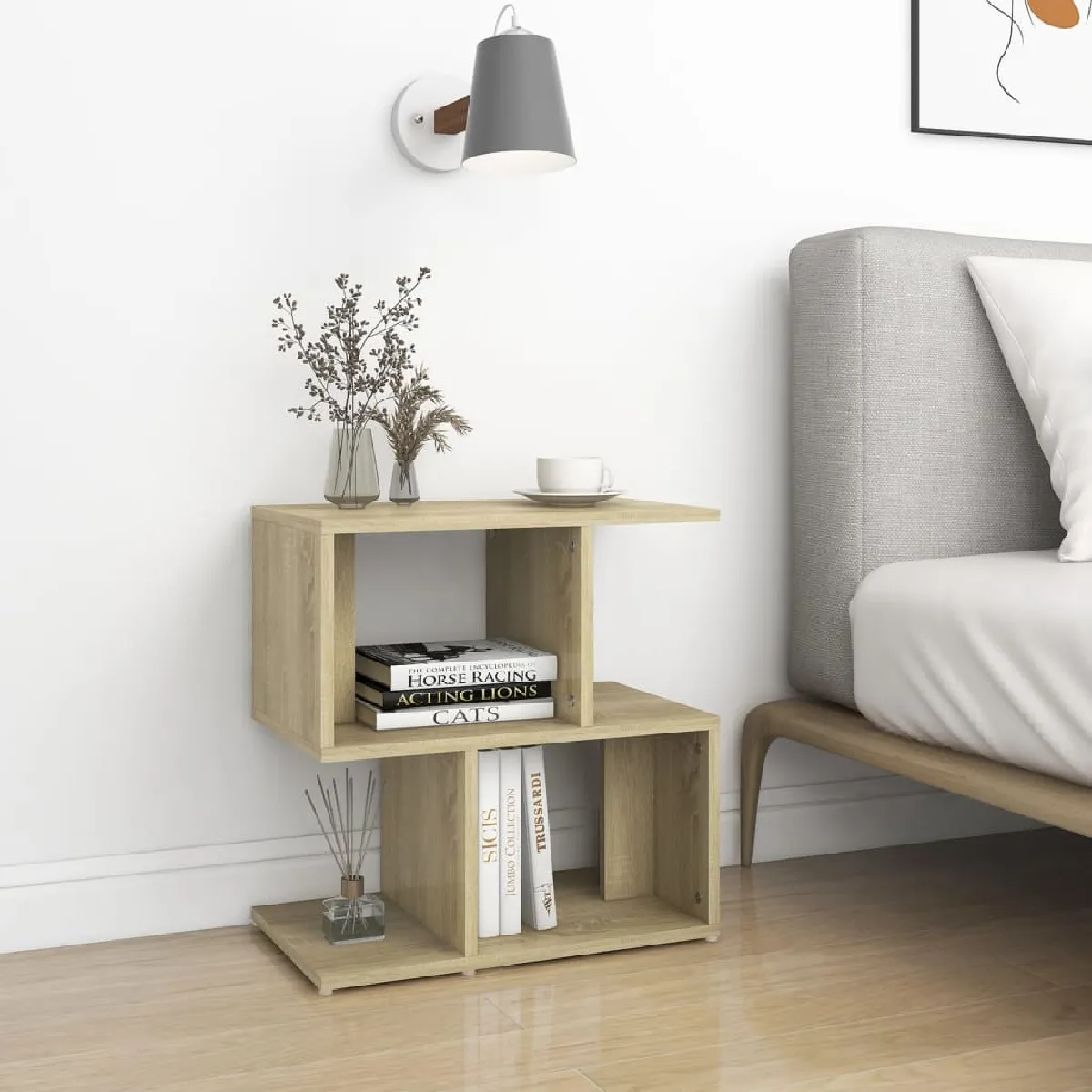 vidaXL Table de chevet chêne sonoma