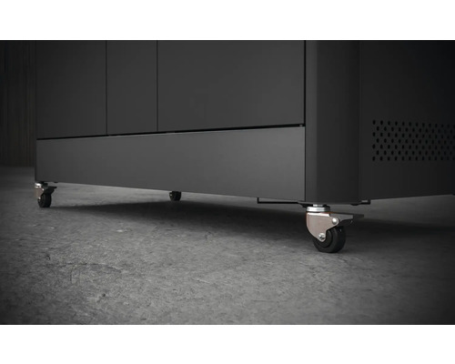 Tenneker® Halo TG-5 U Gasgrill 204,6 x 65,6 x 117 cm 5-pits + zijbrander en achterbrander, gietijzeren rooster, platformsysteem, glazen inzetstuk in het deksel