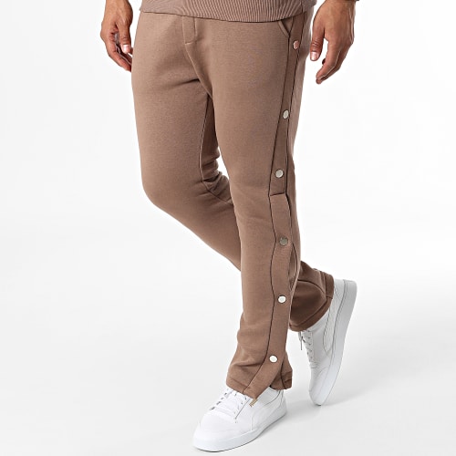 Ensemble Sweat Crewneck Et Pantalon Jogging LL716 Marron